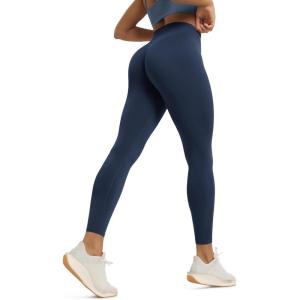 image:imageODODOS Hidden Scrunch Butt Lifting Leggings for Women  25 No Front Seam High Waist Booty Sculpting Yoga PantsNavy