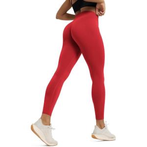 image:imageODODOS Hidden Scrunch Butt Lifting Leggings for Women  25 No Front Seam High Waist Booty Sculpting Yoga PantsRed