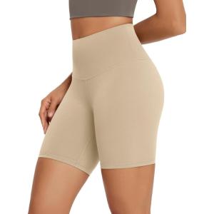 image:imageODODOS High Waist Workout Shorts for Women Tummy Control Workout Gym Athletic Biker Shorts68 InseamBeige
