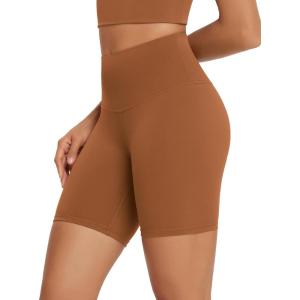 image:imageODODOS High Waist Workout Shorts for Women Tummy Control Workout Gym Athletic Biker Shorts68 InseamCaramel