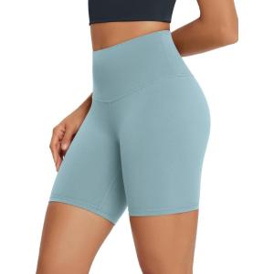 image:imageODODOS High Waist Workout Shorts for Women Tummy Control Workout Gym Athletic Biker Shorts68 InseamChambray