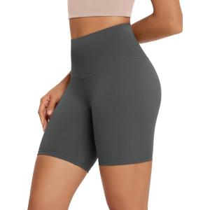 image:imageODODOS High Waist Workout Shorts for Women Tummy Control Workout Gym Athletic Biker Shorts68 InseamCharcoal