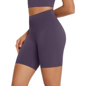 image:imageODODOS High Waist Workout Shorts for Women Tummy Control Workout Gym Athletic Biker Shorts68 InseamDark Purple