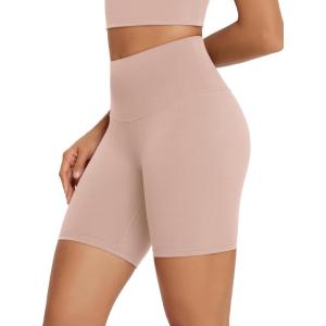 image:imageODODOS High Waist Workout Shorts for Women Tummy Control Workout Gym Athletic Biker Shorts68 InseamDusty Pink