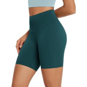 image:imageODODOS High Waist Workout Shorts for Women Tummy Control Workout Gym Athletic Biker Shorts68 InseamForest Teal