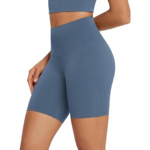 image:imageODODOS High Waist Workout Shorts for Women Tummy Control Workout Gym Athletic Biker Shorts68 InseamInk Blue