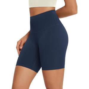 image:imageODODOS High Waist Workout Shorts for Women Tummy Control Workout Gym Athletic Biker Shorts68 InseamNavy