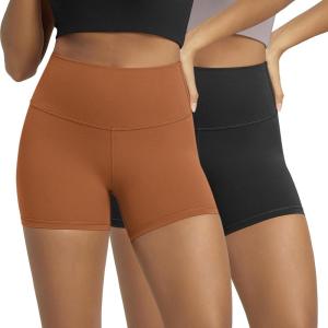 image:imageODODOS Lounge Yoga Shorts for Women 4  6  8 10 High Waist Buttery Soft Biker ShortsBlackcaramel