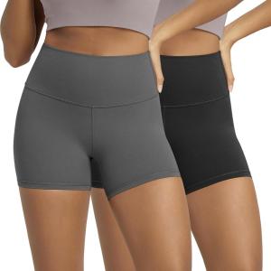 image:imageODODOS Lounge Yoga Shorts for Women 4  6  8 10 High Waist Buttery Soft Biker ShortsBlackcharcoal