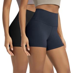 image:imageODODOS Lounge Yoga Shorts for Women 4  6  8 10 High Waist Buttery Soft Biker ShortsBlackdeep Navy