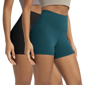image:imageODODOS Lounge Yoga Shorts for Women 4  6  8 10 High Waist Buttery Soft Biker ShortsBlackforest Teal