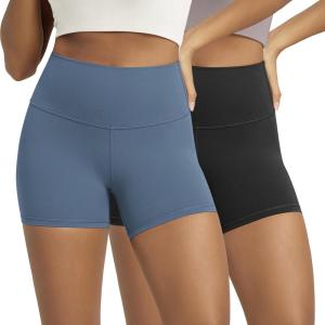 image:imageODODOS Lounge Yoga Shorts for Women 4  6  8 10 High Waist Buttery Soft Biker ShortsBlackink Blue