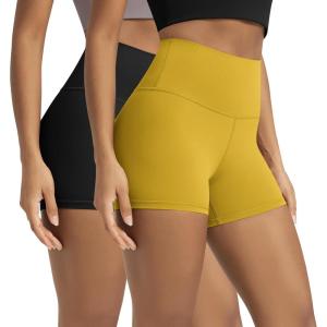 image:imageODODOS Lounge Yoga Shorts for Women 4  6  8 10 High Waist Buttery Soft Biker ShortsBlackmango Mint