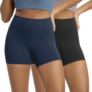 image:imageODODOS Lounge Yoga Shorts for Women 4  6  8 10 High Waist Buttery Soft Biker ShortsBlacknavy