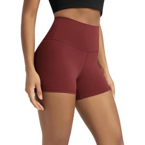 image:imageODODOS Lounge Yoga Shorts for Women 4  6  8 10 High Waist Buttery Soft Biker ShortsBrick Red