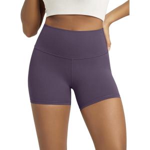 image:imageODODOS Lounge Yoga Shorts for Women 4  6  8 10 High Waist Buttery Soft Biker ShortsDark Purple