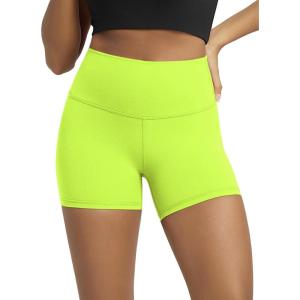 image:imageODODOS Lounge Yoga Shorts for Women 4  6  8 10 High Waist Buttery Soft Biker ShortsNeon Green Yellow