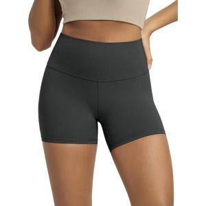 image:imageODODOS Lounge Yoga Shorts for Women 4  6  8 10 High Waist Buttery Soft Biker ShortsOnyx Black Grey