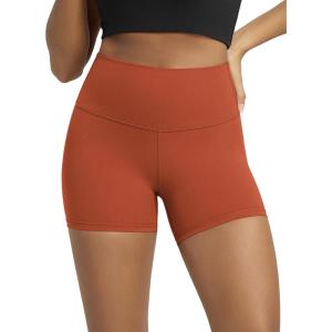 image:imageODODOS Lounge Yoga Shorts for Women 4  6  8 10 High Waist Buttery Soft Biker ShortsOrange Rust
