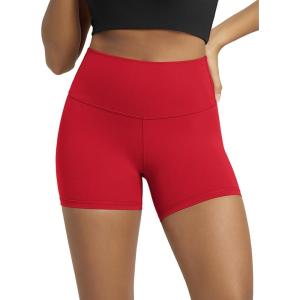 image:imageODODOS Lounge Yoga Shorts for Women 4  6  8 10 High Waist Buttery Soft Biker ShortsRed