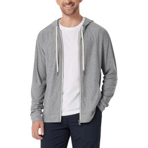 image:imageODODOS Mens FullZip Hoodie  odSTRATUM Tech Ultra Soft Outfit UPF 50 Performance Hooded Jacket with PocketsGrey Heather