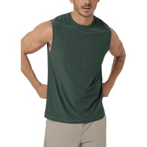 image:imageODODOS Mens Performance Tank Top  Ultra Soft odSTRATUM Tech Sleeveless Shirts Moisture Wicking UPF 50 Workout Muscle TeeAspen Heather