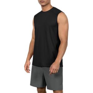 image:imageODODOS Mens Quick Dry Athletic Tank Tops UPF 50 Sun Protection SPF Workout Sleeveless Muscle ShirtsBlack