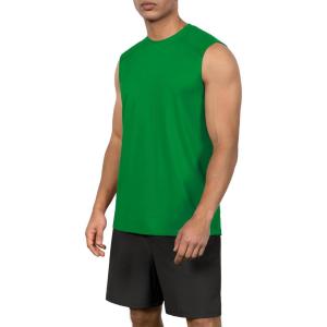 image:imageODODOS Mens Quick Dry Athletic Tank Tops UPF 50 Sun Protection SPF Workout Sleeveless Muscle ShirtsGreen