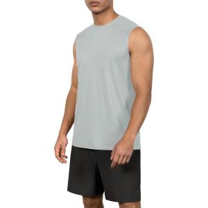 image:imageODODOS Mens Quick Dry Athletic Tank Tops UPF 50 Sun Protection SPF Workout Sleeveless Muscle ShirtsGrey