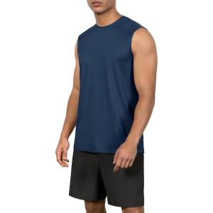image:imageODODOS Mens Quick Dry Athletic Tank Tops UPF 50 Sun Protection SPF Workout Sleeveless Muscle ShirtsNavy