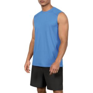 image:imageODODOS Mens Quick Dry Athletic Tank Tops UPF 50 Sun Protection SPF Workout Sleeveless Muscle ShirtsSky Blue