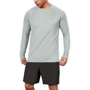 image:imageODODOS Mens Quick Dry Long Sleeve Shirts UPF 50 Sun Protection SPF Athletic Tops Workout Fishing TShirtsGrey