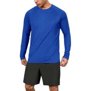 image:imageODODOS Mens Quick Dry Long Sleeve Shirts UPF 50 Sun Protection SPF Athletic Tops Workout Fishing TShirtsRoyal