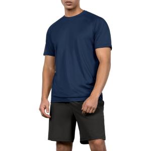 image:imageODODOS Mens Quick Dry Short Sleeve Shirts UPF 50 Sun Protection SPF Athletic Tops Workout TShirtsNavy