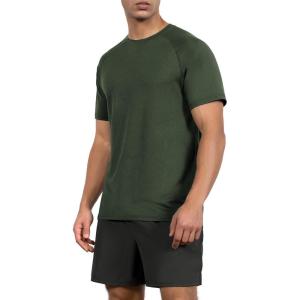 image:imageODODOS Mens Quick Dry Short Sleeve Shirts UPF 50 Sun Protection SPF Athletic Tops Workout TShirtsOlive Green Heather
