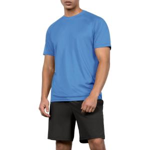 image:imageODODOS Mens Quick Dry Short Sleeve Shirts UPF 50 Sun Protection SPF Athletic Tops Workout TShirtsSky Blue