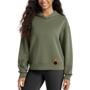 image:imageODODOS Modal Soft Fleece Lined Hoodie for Women Long Sleeve RelaxedFit Pullover Casual Basic SweatshirtDark Sage