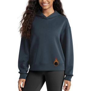 image:imageODODOS Modal Soft Fleece Lined Hoodie for Women Long Sleeve RelaxedFit Pullover Casual Basic SweatshirtNavy