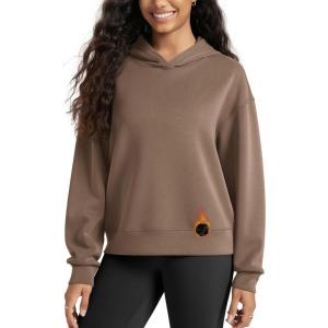image:imageODODOS Modal Soft Fleece Lined Hoodie for Women Long Sleeve RelaxedFit Pullover Casual Basic SweatshirtNutria