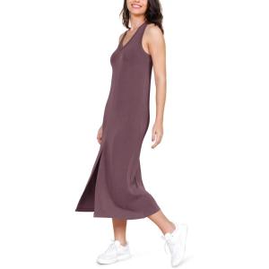 image:imageODODOS Modal Soft Front Split Midi Dress for Women V Neck Sleeveless Casual Summer Tank DressTulipwood