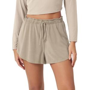 image:imageODODOS Modal Soft Lounge Shorts for Women Drawstring High Waist Casual Sleepwear Lightweight Cozy Pajama BottomAbalone Washed