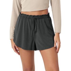 image:imageODODOS Modal Soft Lounge Shorts for Women Drawstring High Waist Casual Sleepwear Lightweight Cozy Pajama BottomBlack Washed