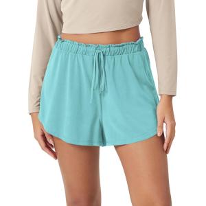 image:imageODODOS Modal Soft Lounge Shorts for Women Drawstring High Waist Casual Sleepwear Lightweight Cozy Pajama BottomBlue Radiance Washed