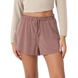 image:imageODODOS Modal Soft Lounge Shorts for Women Drawstring High Waist Casual Sleepwear Lightweight Cozy Pajama BottomDusty Rose Washed