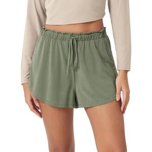 image:imageODODOS Modal Soft Lounge Shorts for Women Drawstring High Waist Casual Sleepwear Lightweight Cozy Pajama BottomSage Green Washed