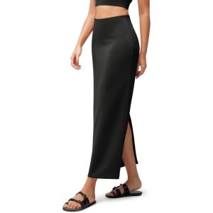 image:imageODODOS Modal Soft Maxi Skirt for Women Back Slit High Waist Casual Long Pencil SkirtsBlack