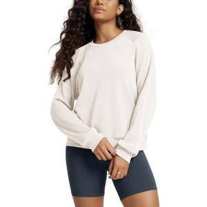 image:imageODODOS Modal Soft Raglan Long Sleeves Sweatshirts for Women Oversized Crew Neck Pullover TopsIvory