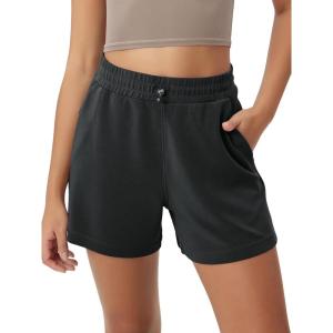 image:imageODODOS Modal Soft Relaxed Shorts for Women Adjustable Shockcord High Waist Casual Shorts with Pockets  4  6 InseamBlack
