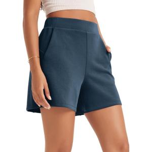 image:imageODODOS Modal Soft Relaxed Shorts with Pockets for Women High Wasit Casual ShortsDeep Blue