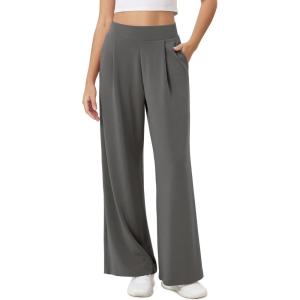 image:imageODODOS Modal Soft Wide Leg Pants for Women High Waist Casual Relaxed Pants with Pockets2729 31 InseamCharcoal